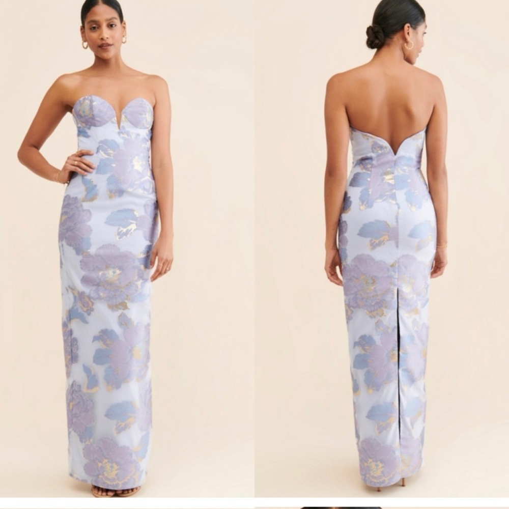 Katie May Ursula strapless gown maxi dress in periwinkle Size XXS